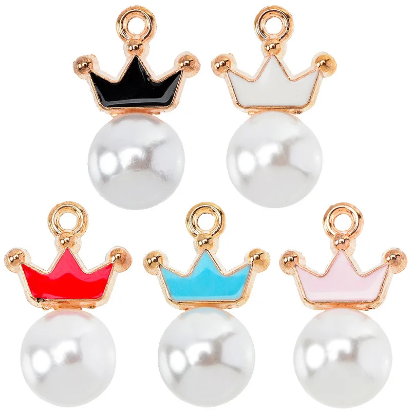 10Pcs Cute Enamel Pearl Small Crown Alloy Pendant for DIY Handmade Earring Necklace Bracelet Jewelry Accessories Wholesale
10Pcs Cute Enamel Pearl Small Crown Alloy Pendant for DIY Handmade Earring Necklace Bracelet Jewelry Accessories Wholesale