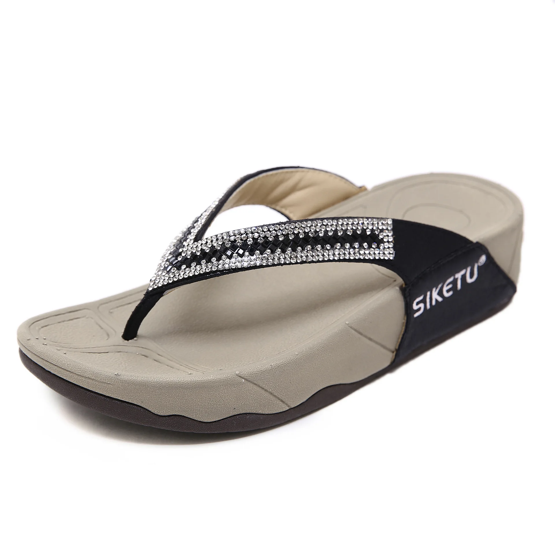 SIKETU Brand New Trendy Wedge Slippers Women Beach Rhinestone Thick Flip Flops Chunky Sole Clip Toe Soft Waterproof Slides Flowy
SIKETU Brand New Trendy Wedge Slippers Women Beach Rhinestone Thick Flip Flops Chunky Sole Clip Toe Soft Waterproof Slides Flowy