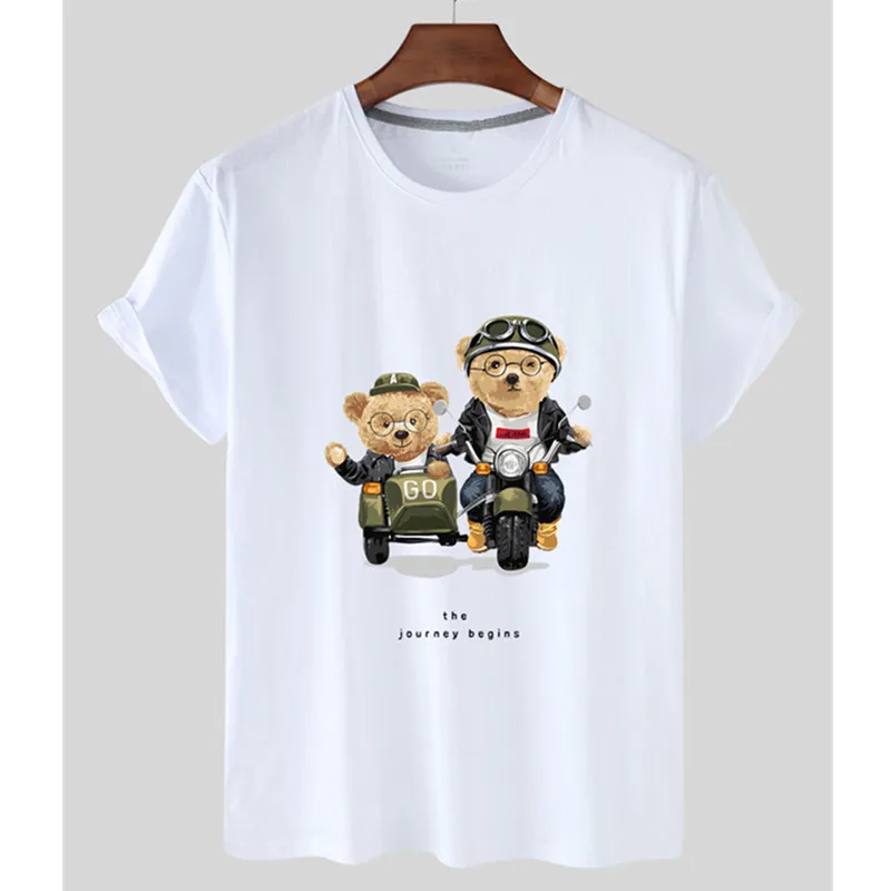 Summer Fashion New Cartoon Bear Pattern Letter Printing Women Tops Tees Pure and Fresh Female Short Sleeve T-shirt Unisex Tshirt
Summer Fashion New Cartoon Bear Pattern Letter Printing Women Tops Tees Pure and Fresh Female Short Sleeve T-shirt Unisex Tshirt