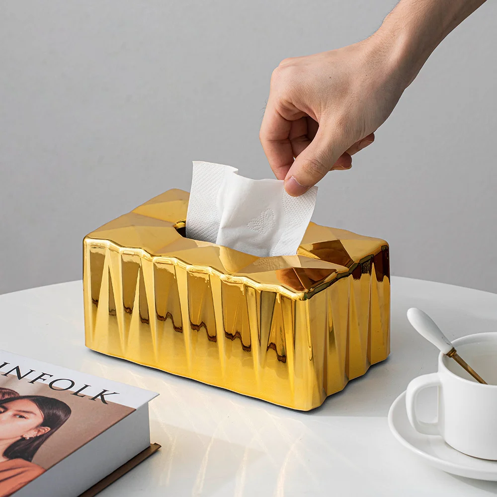 gold Creative holder es tissue case Napkin box Art Craft Home Decor Hotel Desktop Ornament
gold Creative holder es tissue case Napkin box Art Craft Home Decor Hotel Desktop Ornament