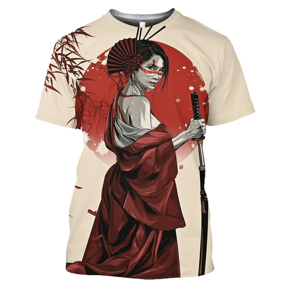 Japanese Geisha Anime Style 3D Printed Round Neck Short Sleeve Summer Shirt Oversized Harajuku Street Casual Fashion Men's Tops
Japanese Geisha Anime Style 3D Printed Round Neck Short Sleeve Summer Shirt Oversized Harajuku Street Casual Fashion Men's Tops