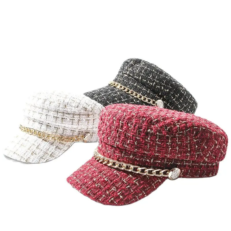 Акриловые военная шляпа осень моряк Шляпа Для женщин с плоским верхом Женская дорожная кадет шляпа Кепка Капитана береты 02 
Акриловые военная шляпа осень моряк Шляпа Для женщин с плоским верхом Женская дорожная кадет шляпа Кепка Капитана береты 02