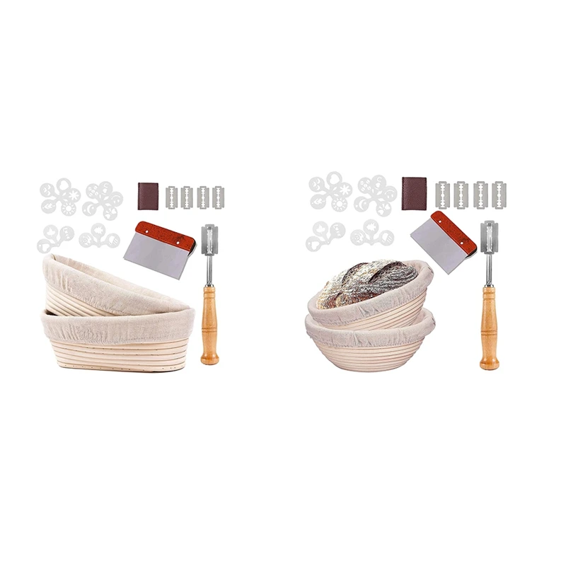 Корзина для хлеба Banneton, 1 комплект, 10 дюймов, набор для выпечки, для засоренного теста со скребком для теста, для хлеба
Корзина для хлеба Banneton, 1 комплект, 10 дюймов, набор для выпечки, для засоренного теста со скребком для теста, для хлеба