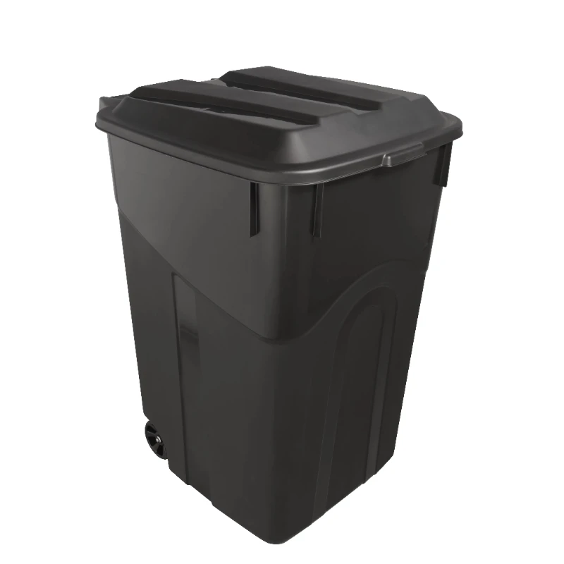 Durable Durable Black Outdoor Gallon Wheeled Trash Can - Extra Large Size with Rolling Wheels for Easy Moving and Emptying.
Durable Durable Black Outdoor Gallon Wheeled Trash Can - Extra Large Size with Rolling Wheels for Easy Moving and Emptying.