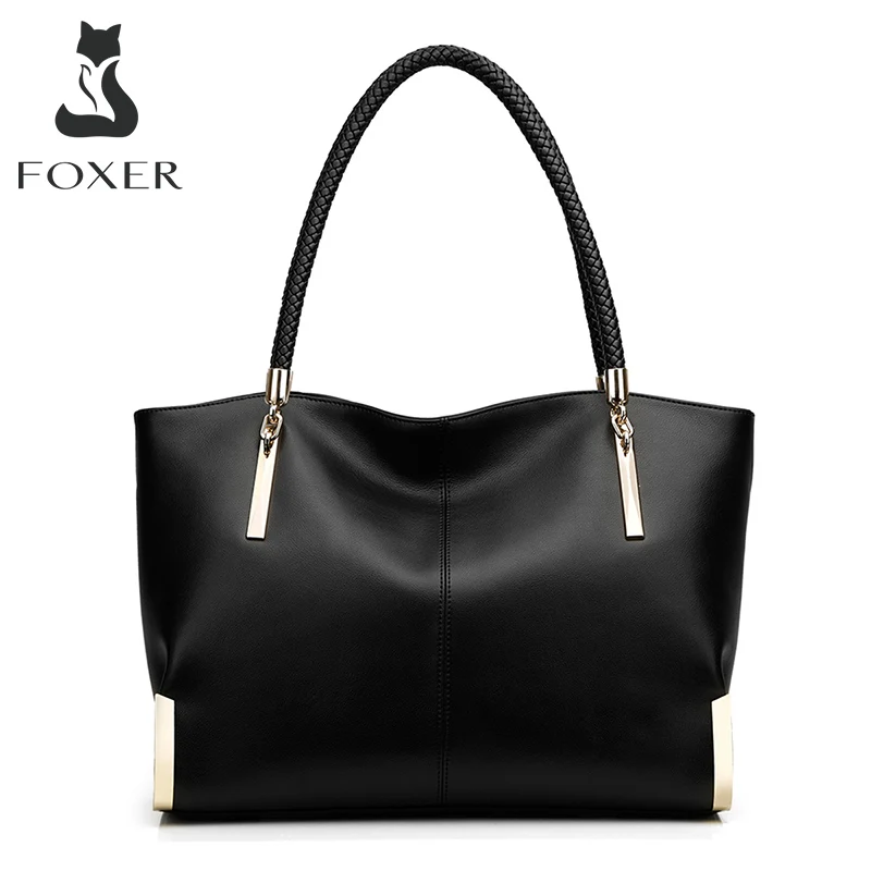 FOXER Women Classic Handbags Female Split Leather Big Shoulder Bags Casual Totes Luxury Large Capacity Ladies Top Handle Purse
FOXER Women Classic Handbags Female Split Leather Big Shoulder Bags Casual Totes Luxury Large Capacity Ladies Top Handle Purse