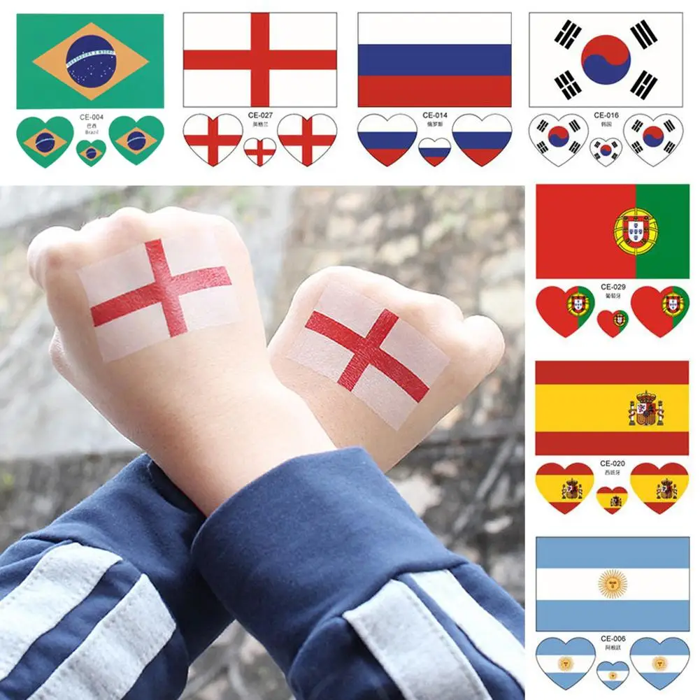 Hot Football Kids Temporary Tattoo Sticker Colorful Fake Tatoo Flash Tatto Waterproof Body Art Disposable National Flag Tattoo
Hot Football Kids Temporary Tattoo Sticker Colorful Fake Tatoo Flash Tatto Waterproof Body Art Disposable National Flag Tattoo