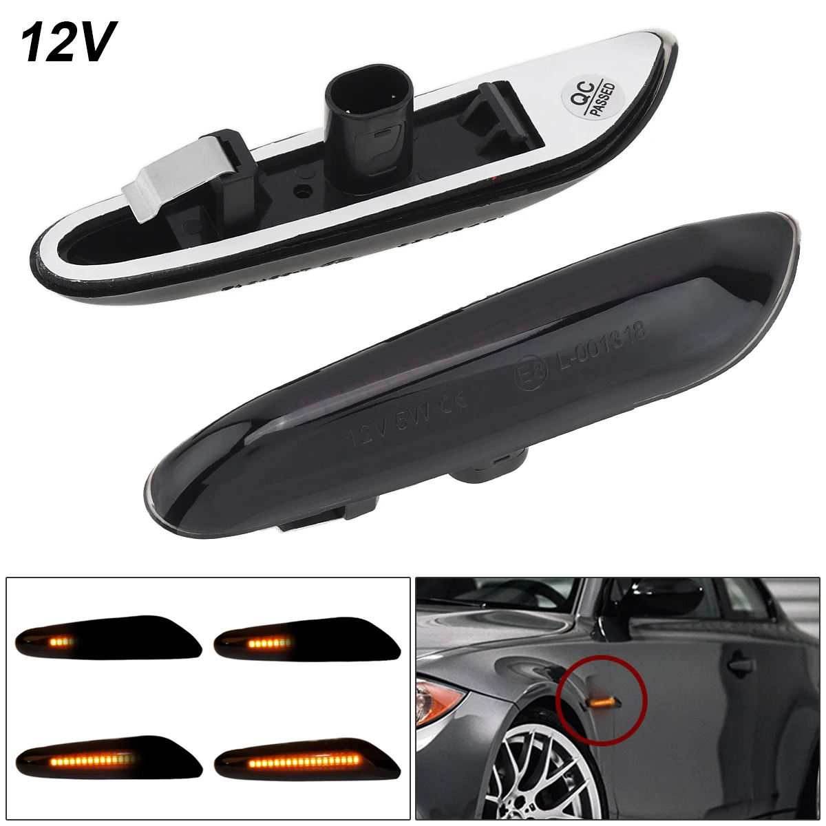 Car LED Side Marker Turn Signal Light Smoked Lens High Power Lamp for E90 E91 E92 E93 E46 E53 X3 E83 X1 E84 E81 E82 E87 E88
Car LED Side Marker Turn Signal Light Smoked Lens High Power Lamp for E90 E91 E92 E93 E46 E53 X3 E83 X1 E84 E81 E82 E87 E88