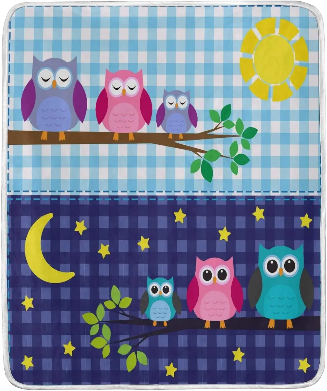 All Season Warm Throws and Blankets Owls Colorful Checkered Crystal Velvet Blanket Throws for Couch Soft Decor Blanket for Bed
All Season Warm Throws and Blankets Owls Colorful Checkered Crystal Velvet Blanket Throws for Couch Soft Decor Blanket for Bed