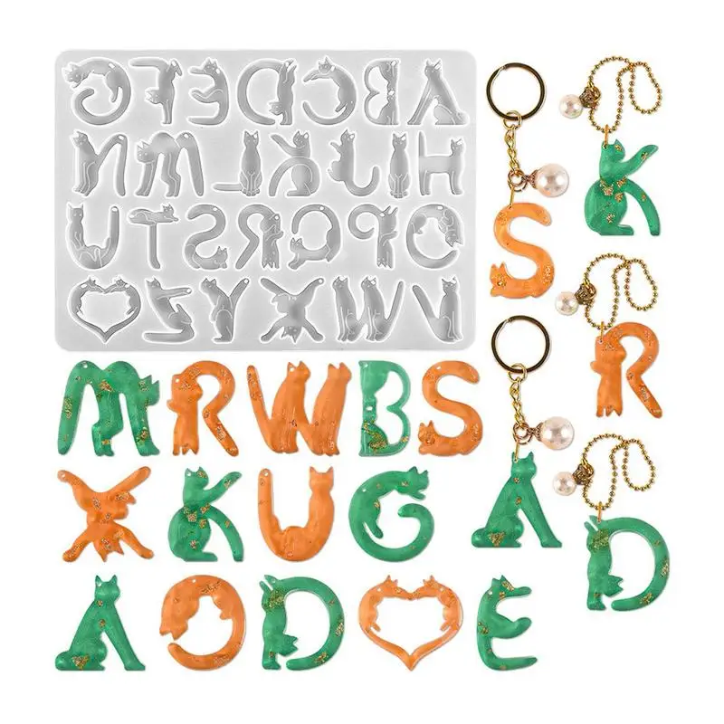 Alphabet Silicone Resin Mold Cat Design Letter Resin Mold Reusable Letters Casting Epoxy Resin Mold Resin Keychain Letter Molds
Alphabet Silicone Resin Mold Cat Design Letter Resin Mold Reusable Letters Casting Epoxy Resin Mold Resin Keychain Letter Molds