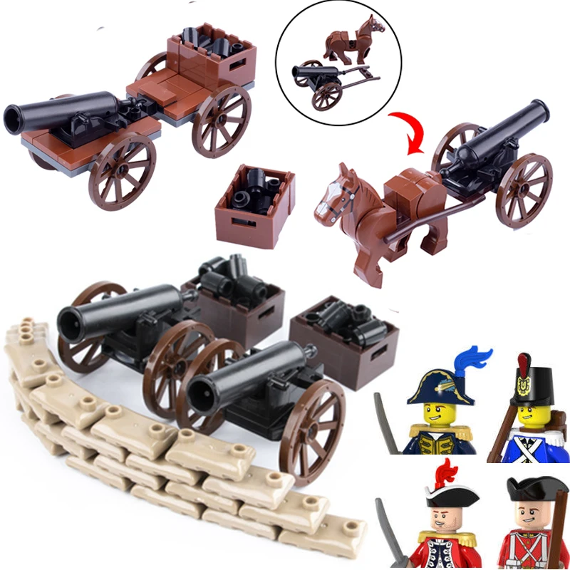 MOC Military Medieval Cannon Sandbag Carriage Weapons Building Blocks Navy Figures Soldiers Parts Army Accessories Kids Toys
MOC Military Medieval Cannon Sandbag Carriage Weapons Building Blocks Navy Figures Soldiers Parts Army Accessories Kids Toys