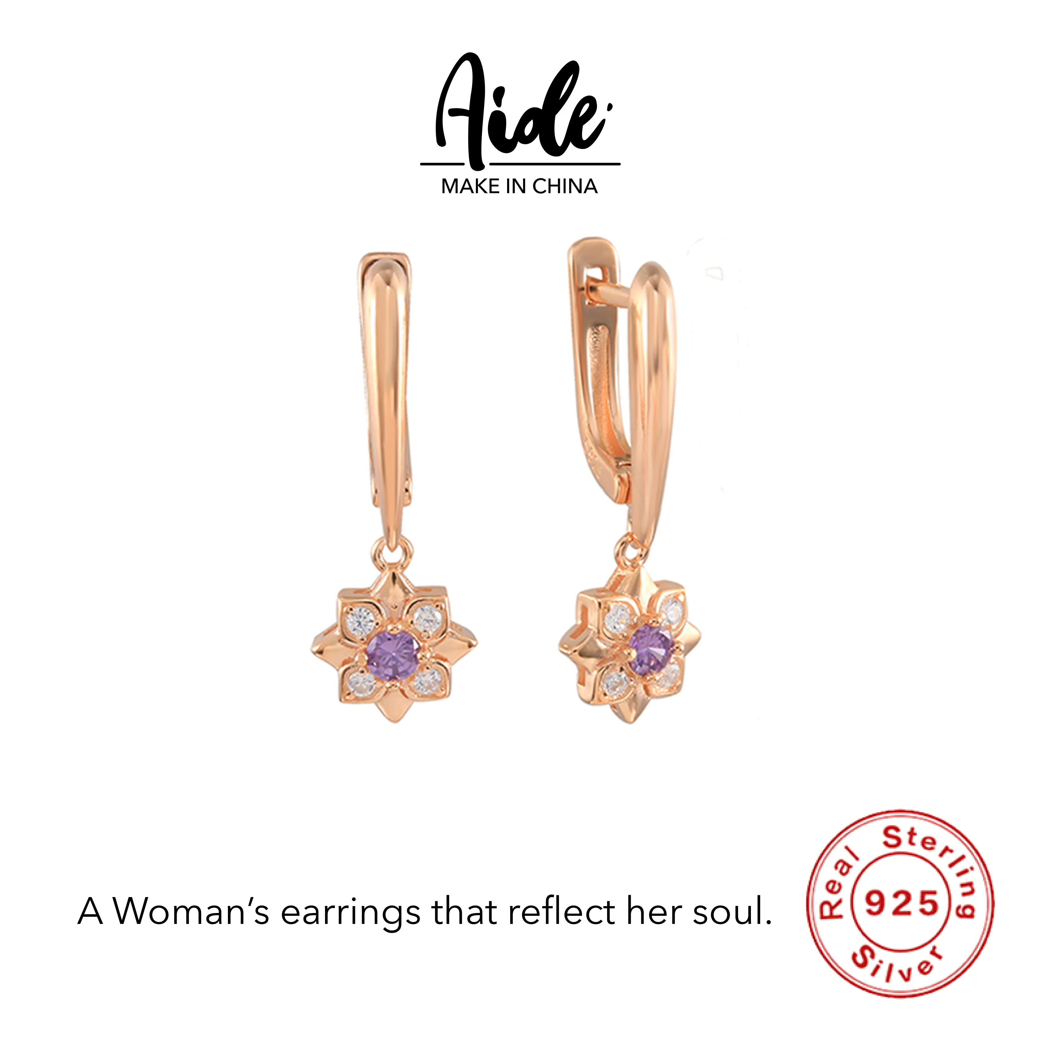 Aide 925 sterling silver eight-pointed star pendant earrings jewelry square champagne gold drop earrings ladies wedding gift New
Aide 925 sterling silver eight-pointed star pendant earrings jewelry square champagne gold drop earrings ladies wedding gift New