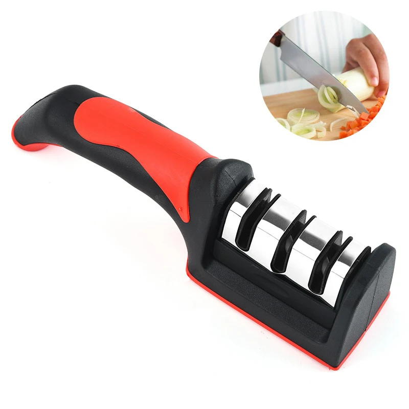 

Handheld Knife Sharpener Multi-function 3 Stages Type Quick Knife Sharpen Tungsten Steel for Kitchen Knives Accessories Tools