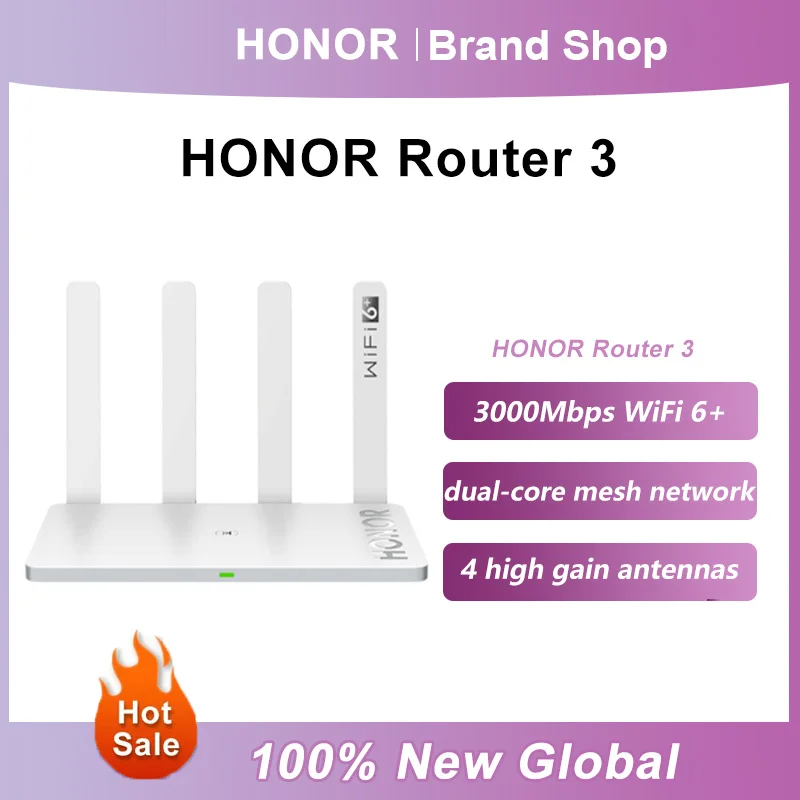 New Original Honor Router 3 Wifi 6+ 3000Mbps 2.4 GHz & 5 GHz Dual-core 128MB Wireless wifi extender Smart Home Router Easy Setup
New Original Honor Router 3 Wifi 6+ 3000Mbps 2.4 GHz & 5 GHz Dual-core 128MB Wireless wifi extender Smart Home Router Easy Setup