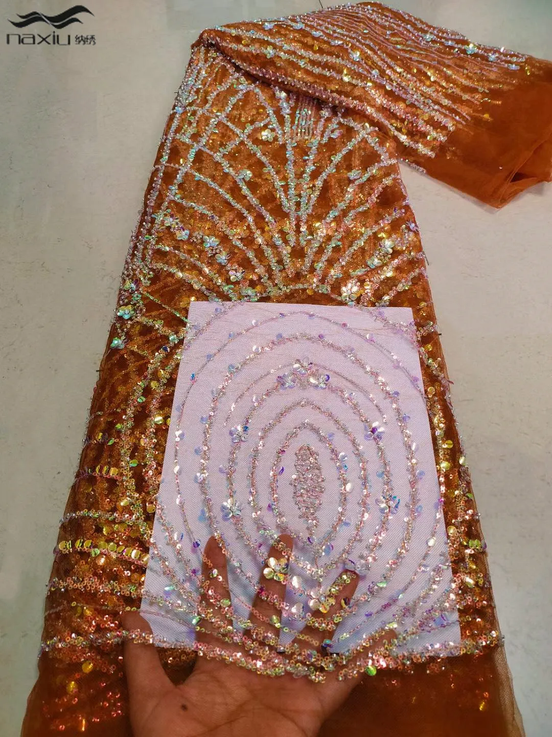 Madison Luxurious Sequence Lace Fabrics Nigeria Embroidery Mesh Lace African 3D Heavy Beaded Fabric With Sequins For Party
Madison Luxurious Sequence Lace Fabrics Nigeria Embroidery Mesh Lace African 3D Heavy Beaded Fabric With Sequins For Party
