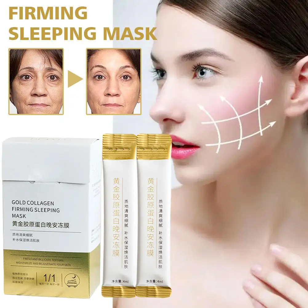 4ml*20pcs Golden Collagen Mask Firming Sleep Mask Facial Moisturizing Mask For All Skin Types Wholesale Skin Care Pr L1K3
4ml*20pcs Golden Collagen Mask Firming Sleep Mask Facial Moisturizing Mask For All Skin Types Wholesale Skin Care Pr L1K3