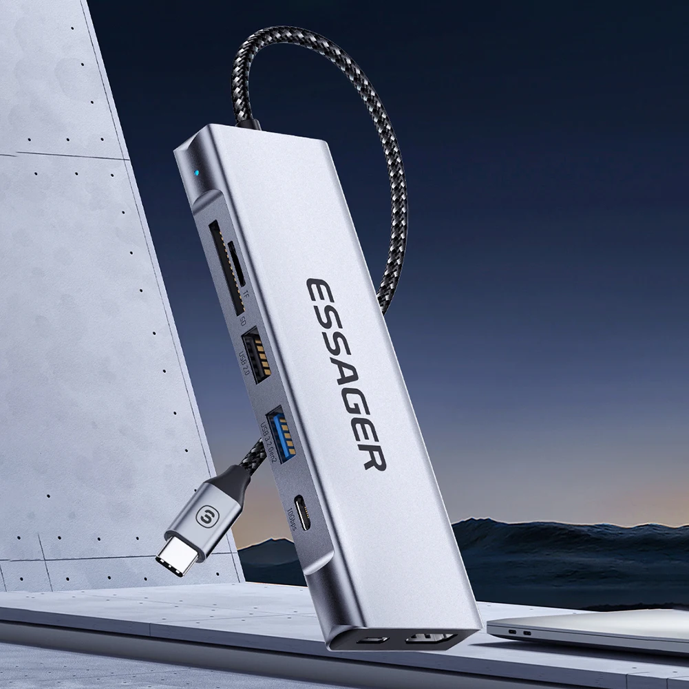 Док-станция ES-TA08 портативная, 8 в 1, HDMI
Док-станция ES-TA08 портативная, 8 в 1, HDMI