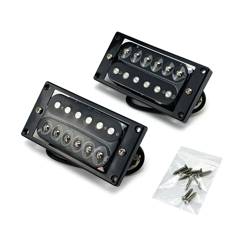 

Guitar Humbuckers Pickup Set Double Coil Bridge Pickups and Neck Pickups Replacement Electric Guitar Parts Durable F2TC