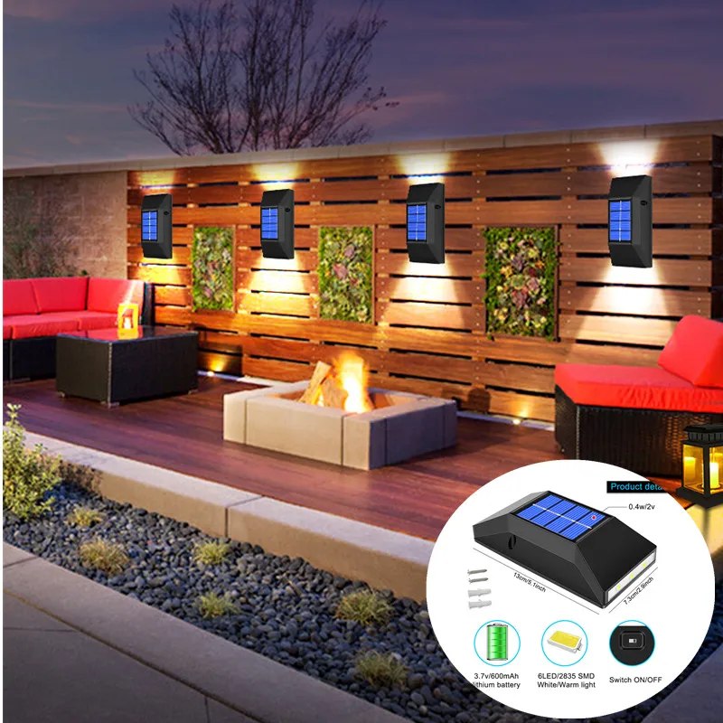 Solar Wall Light Waterproof Solar Light Wall Stair Aisle Wall Light Yard Luminous Wall Washer Outdoor Solar Garden Decoration
Solar Wall Light Waterproof Solar Light Wall Stair Aisle Wall Light Yard Luminous Wall Washer Outdoor Solar Garden Decoration