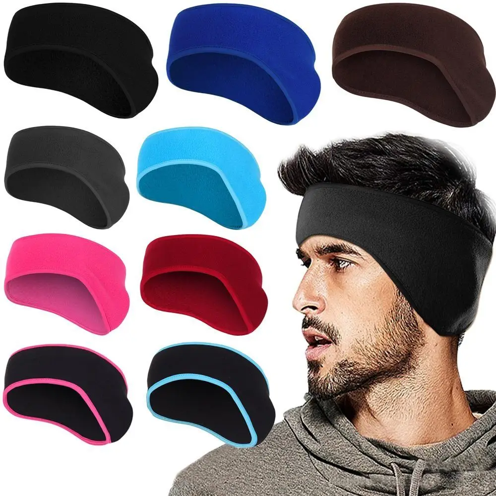

1PC Fleece Fabric Ear Warmer Sports Hair Band Winter Sweatband For Men Women Outdoor Skiing Sports Earmuff Headscarf Warm Turban