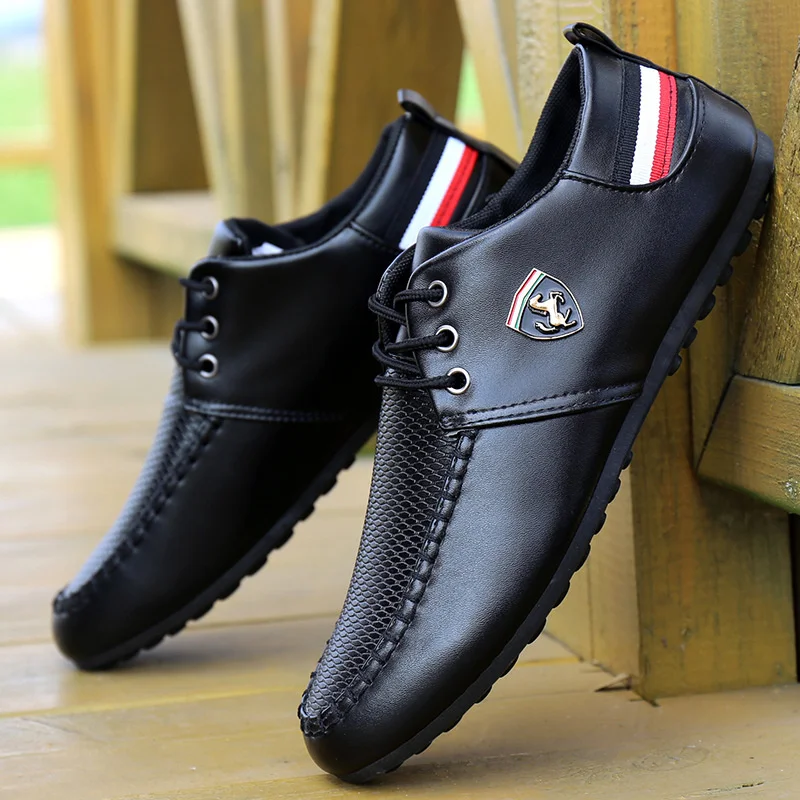 

Кроссовки мужские в британском стиле, дышащие, на шнуровке, мягкая подошва, повседневная обувь для вождения, белые черные, 2023