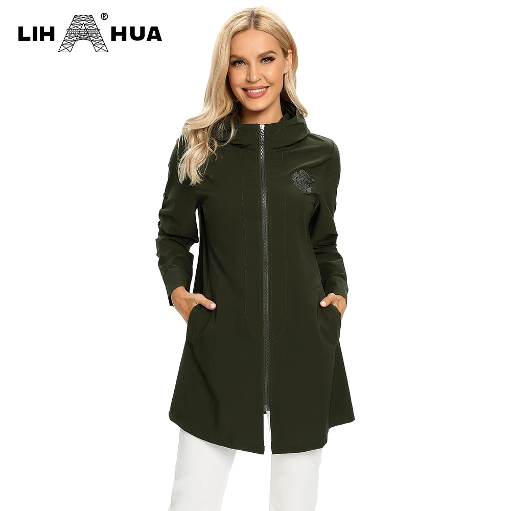 KESTY Women's Plus Size Windbreaker Mid-Length Hooded Jacket Spring And Autumn Loose Zipper Print Windbreaker
KESTY Women's Plus Size Windbreaker Mid-Length Hooded Jacket Spring And Autumn Loose Zipper Print Windbreaker