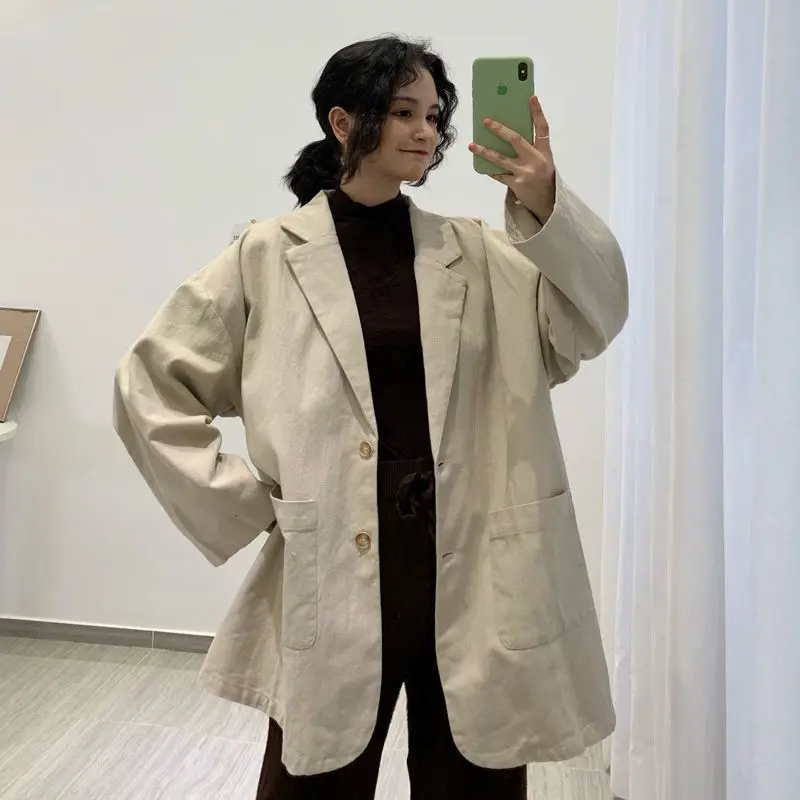 Gidyq Women Suits Coat Fashion Streetwear Female Casual Loose Outwear Harajuku Bf big Pocket All Match Tops Autumn New
Gidyq Women Suits Coat Fashion Streetwear Female Casual Loose Outwear Harajuku Bf big Pocket All Match Tops Autumn New