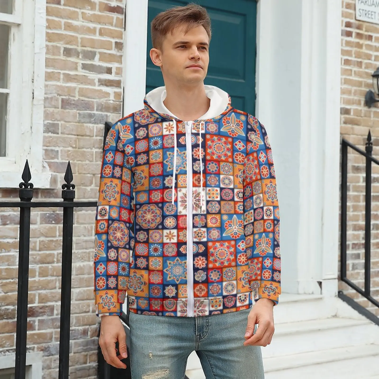 Mandala Patchwork Casual Hoodies Long Sleeve Retro Floral Print Aesthetic Pullover Hoodie Street Fashion Oversize Custom Tops 
Mandala Patchwork Casual Hoodies Long Sleeve Retro Floral Print Aesthetic Pullover Hoodie Street Fashion Oversize Custom Tops