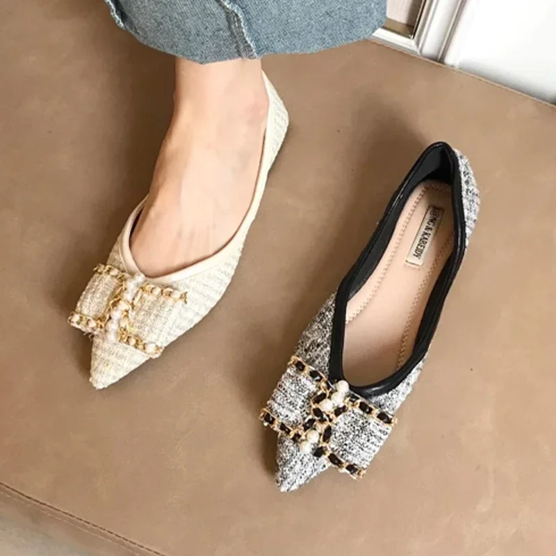 Beading Women Flats Weave Casual Shoes Pointed Toe Elegant Party Autumn Shoes 2024 New Trend Female Dress Zapatos Cozy Walking
Beading Women Flats Weave Casual Shoes Pointed Toe Elegant Party Autumn Shoes 2024 New Trend Female Dress Zapatos Cozy Walking