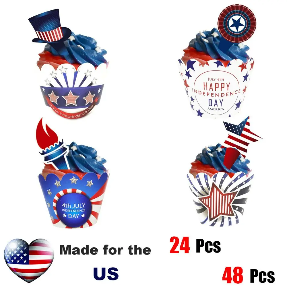 USA Supplies Party Decoration Photo Props Cake Inserts Cupcake Cases US Flag Independence Day
USA Supplies Party Decoration Photo Props Cake Inserts Cupcake Cases US Flag Independence Day