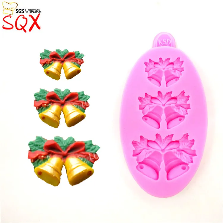 Christmas Gift 3PCS bell Silicone Biscuit Cake Fondant Mold, Cookie Jelly Chocolate Mould, Cake Decorating Baking tool SQ16109
Christmas Gift 3PCS bell Silicone Biscuit Cake Fondant Mold, Cookie Jelly Chocolate Mould, Cake Decorating Baking tool SQ16109