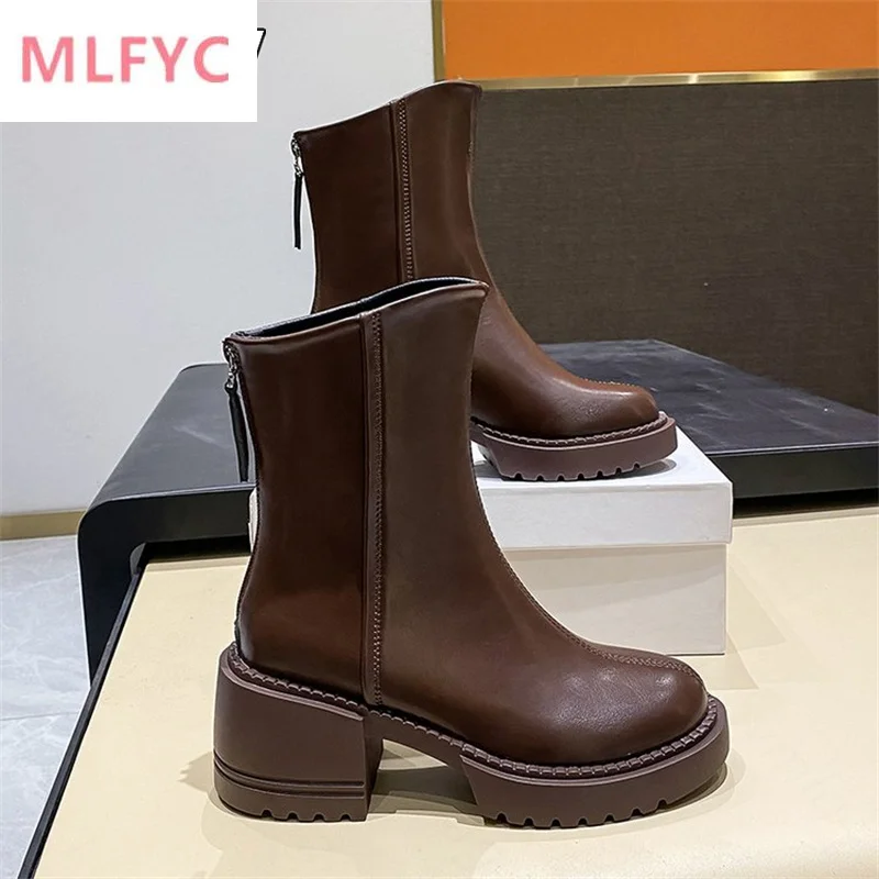 Winter new rear zipper short boots women's fashion all-match women's boots thick-soled mid-boots temperament fashion boots
Winter new rear zipper short boots women's fashion all-match women's boots thick-soled mid-boots temperament fashion boots