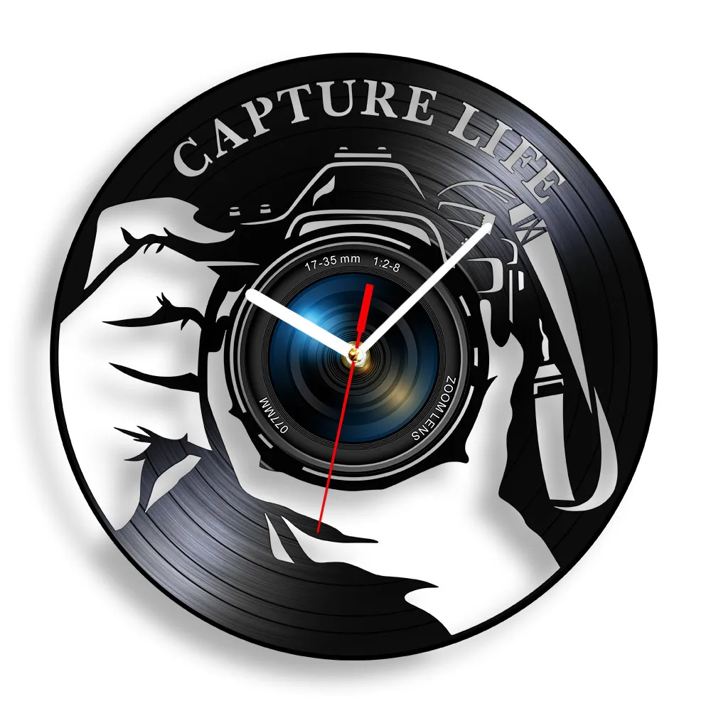 Capture Life Flash Camera Vinyl Record Wall Clock Photostudio Film Studio Photography Watch Retro Wall Clock Photographer Gifts
Capture Life Flash Camera Vinyl Record Wall Clock Photostudio Film Studio Photography Watch Retro Wall Clock Photographer Gifts