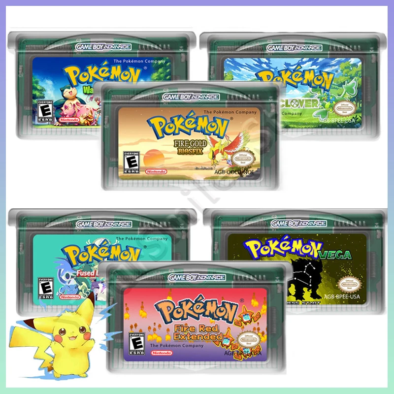 Новые игровые карты Pokemon GBA Clover VEGA Fire Red Extended изумрудная английская версия флеш-карта для экономии подарков 
Новые игровые карты Pokemon GBA Clover VEGA Fire Red Extended изумрудная английская версия флеш-карта для экономии подарков
