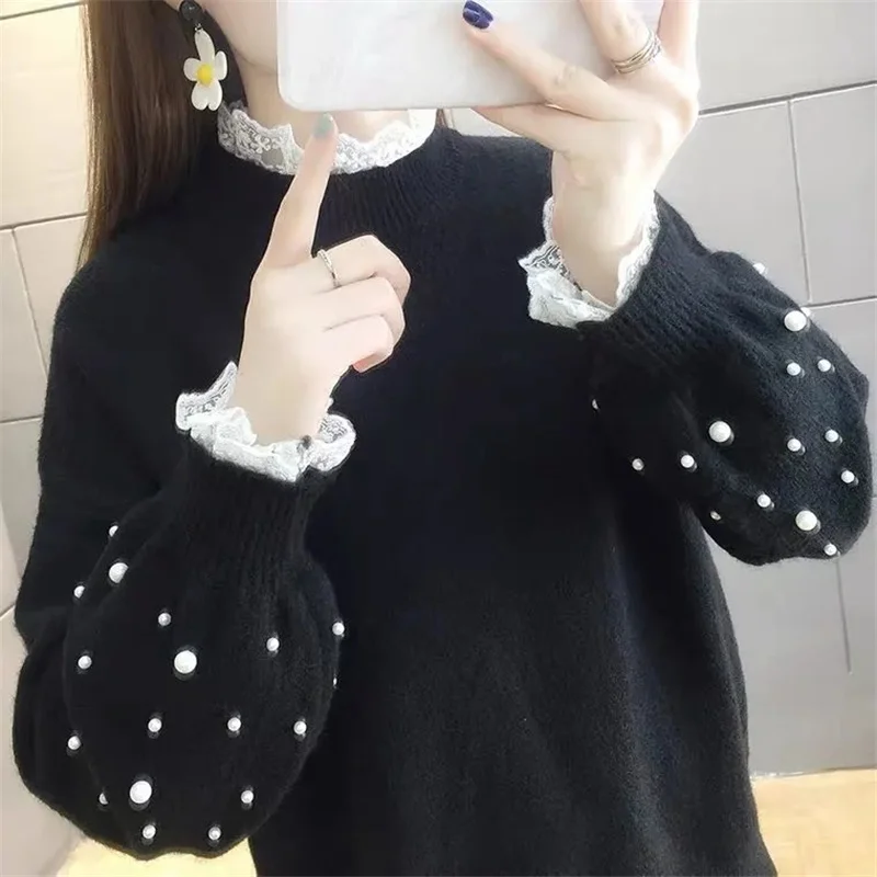 2023 Winter Women's Blouses Pullover Long Sleeve Slim Female Knitted Sweater For Female short Solid Sweaters Tops
2023 Winter Women's Blouses Pullover Long Sleeve Slim Female Knitted Sweater For Female short Solid Sweaters Tops