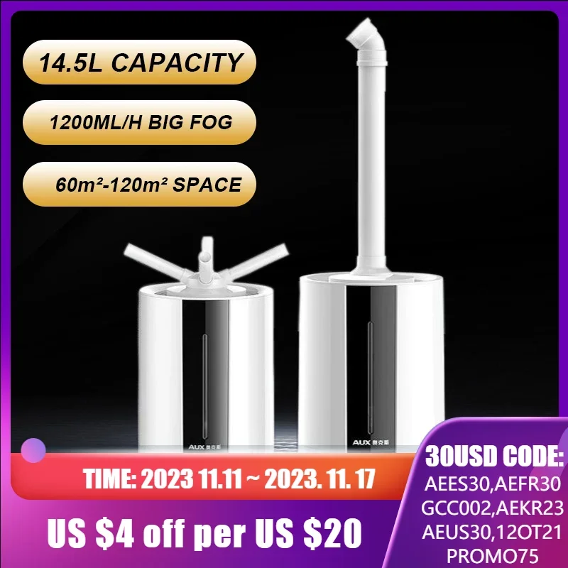 Commercial Ultrasonic Humidifier Mist Maker Large Capacity Smart Fog Sprayer 1200ml/H Electric Diffuser For Home Industry 220V
Commercial Ultrasonic Humidifier Mist Maker Large Capacity Smart Fog Sprayer 1200ml/H Electric Diffuser For Home Industry 220V