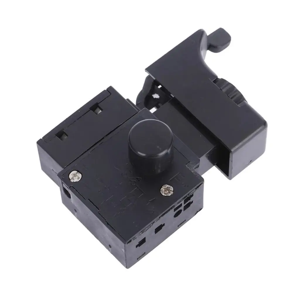 

6A 250V 5E4 Trigger Button Switch ABS Plastic FA2-6/1BEK Controlling Electric Drill Gadgets Hardware Knob Lock On
