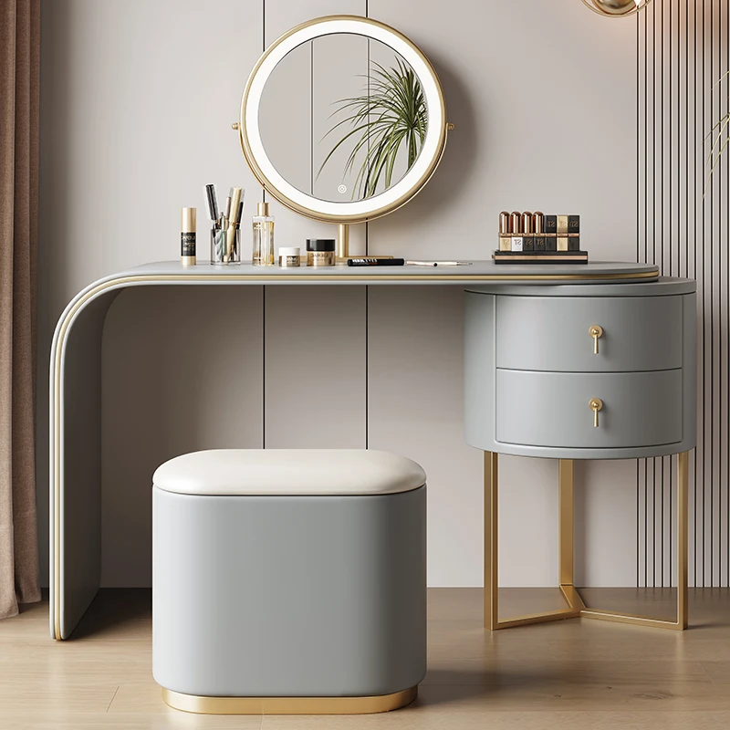 Light Mirror Vanity Dressing Table Women Room Toiletries Makeup Desk Dressers Cabinets Comodas Con Cajones Salon Furniture
Light Mirror Vanity Dressing Table Women Room Toiletries Makeup Desk Dressers Cabinets Comodas Con Cajones Salon Furniture