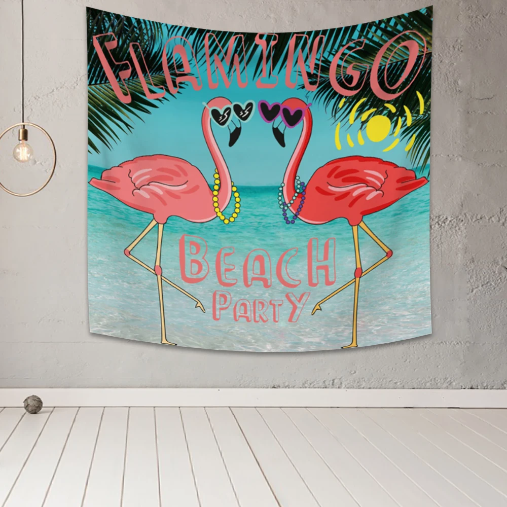 Summer Flamingo Seaside Beach Tapestry Wall Hanging Bohemian Psychedelic Wall Decoration Beach Towel Polyester Yoga Blanket
Summer Flamingo Seaside Beach Tapestry Wall Hanging Bohemian Psychedelic Wall Decoration Beach Towel Polyester Yoga Blanket