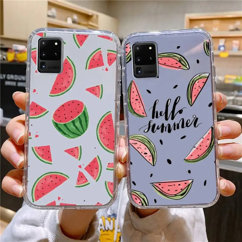 Cute Summer Fruit Watermelon Phone Case For Samsung Galaxy S10 S10e A70 Edge S22 S23 Plus Ultra Note10 Transparent Cove 
Cute Summer Fruit Watermelon Phone Case For Samsung Galaxy S10 S10e A70 Edge S22 S23 Plus Ultra Note10 Transparent Cove