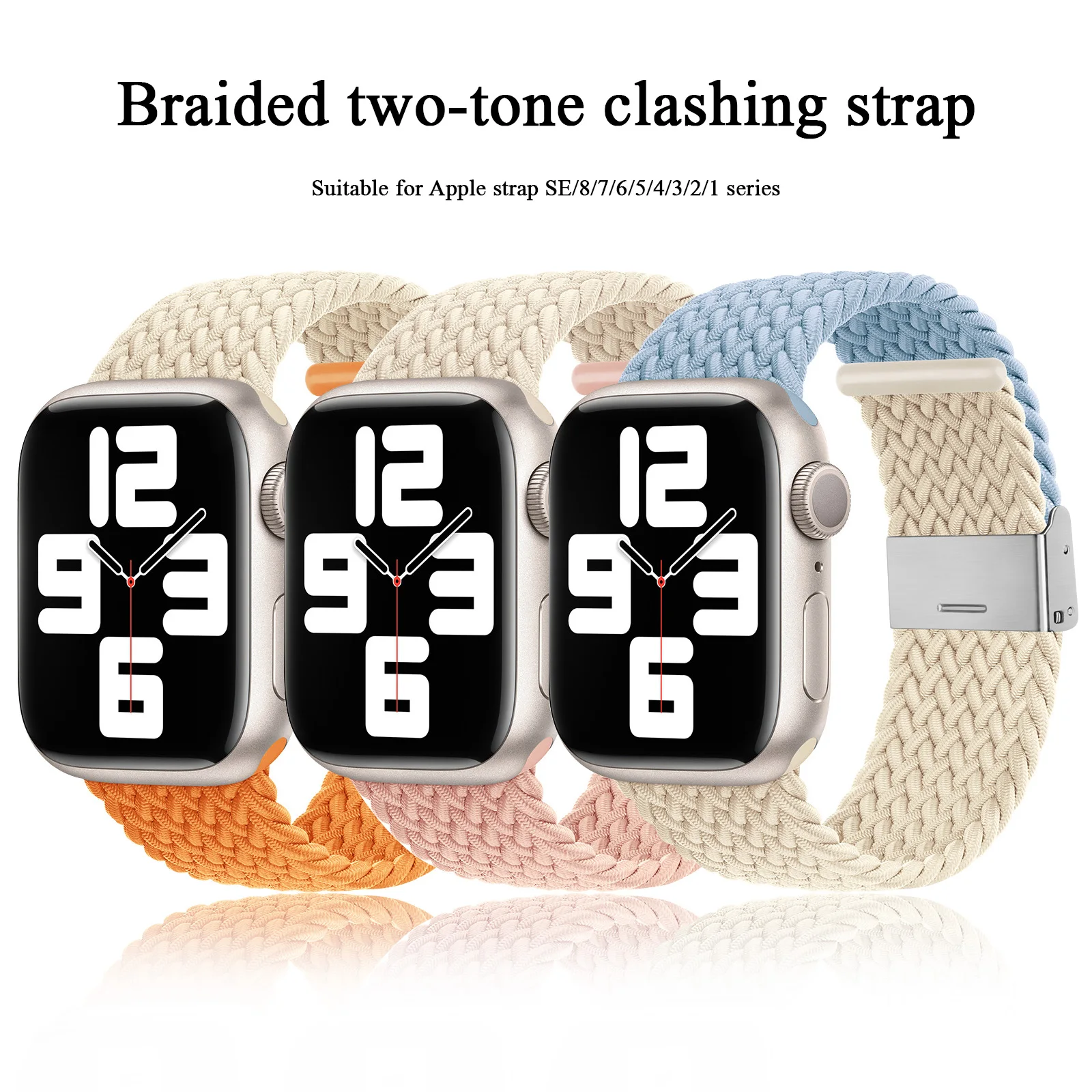 Clashing Band for Apple Watch Straps 44mm 45mm 41mm 40mm 42mm 38mm Woven Wristband Bracelet for Iwatch Series 8 7 6 5 4 3 2 1 SE
Clashing Band for Apple Watch Straps 44mm 45mm 41mm 40mm 42mm 38mm Woven Wristband Bracelet for Iwatch Series 8 7 6 5 4 3 2 1 SE