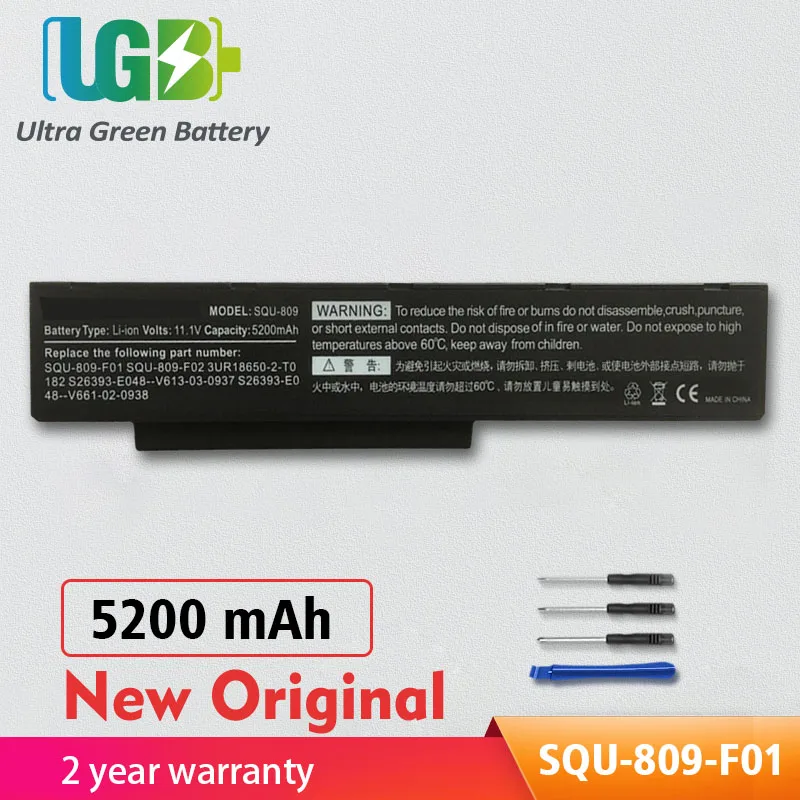 

UGB New Original SQU-809-F01 SQU-809-F02 Battery For Fujitsu Amilo Li3560 Pi3560 Pi3660 Li3710 Li3910 3UR18650-2-T0182