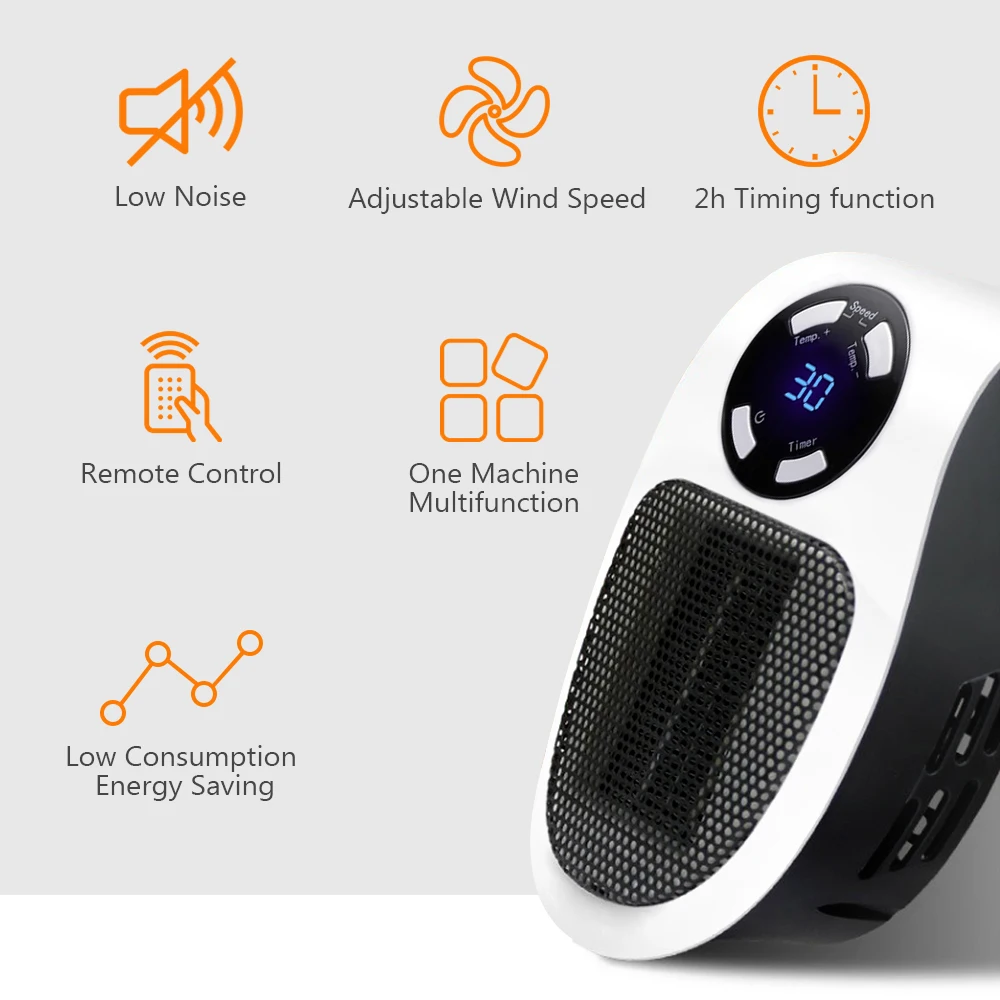 Wall-Outlet Mini Electric Air Heater Powerful Warm Blower Fast Heater Fan Stove Radiator Room Warmer
Wall-Outlet Mini Electric Air Heater Powerful Warm Blower Fast Heater Fan Stove Radiator Room Warmer