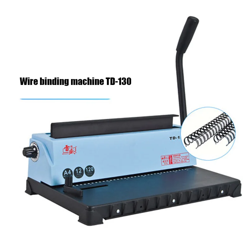 34 Square Hole Wire Binding Machine Manual Wire Binding Machine TD-130 Small Machine Large Capacity Book Wire Binding
34 Square Hole Wire Binding Machine Manual Wire Binding Machine TD-130 Small Machine Large Capacity Book Wire Binding
