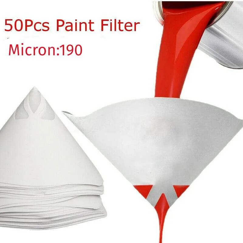 Professional Paint Strainers 50pcs Fine Paper Filter Mesh Nylon 190 Mu For Water and Oil Based Paints/Lacquers
Professional Paint Strainers 50pcs Fine Paper Filter Mesh Nylon 190 Mu For Water and Oil Based Paints/Lacquers