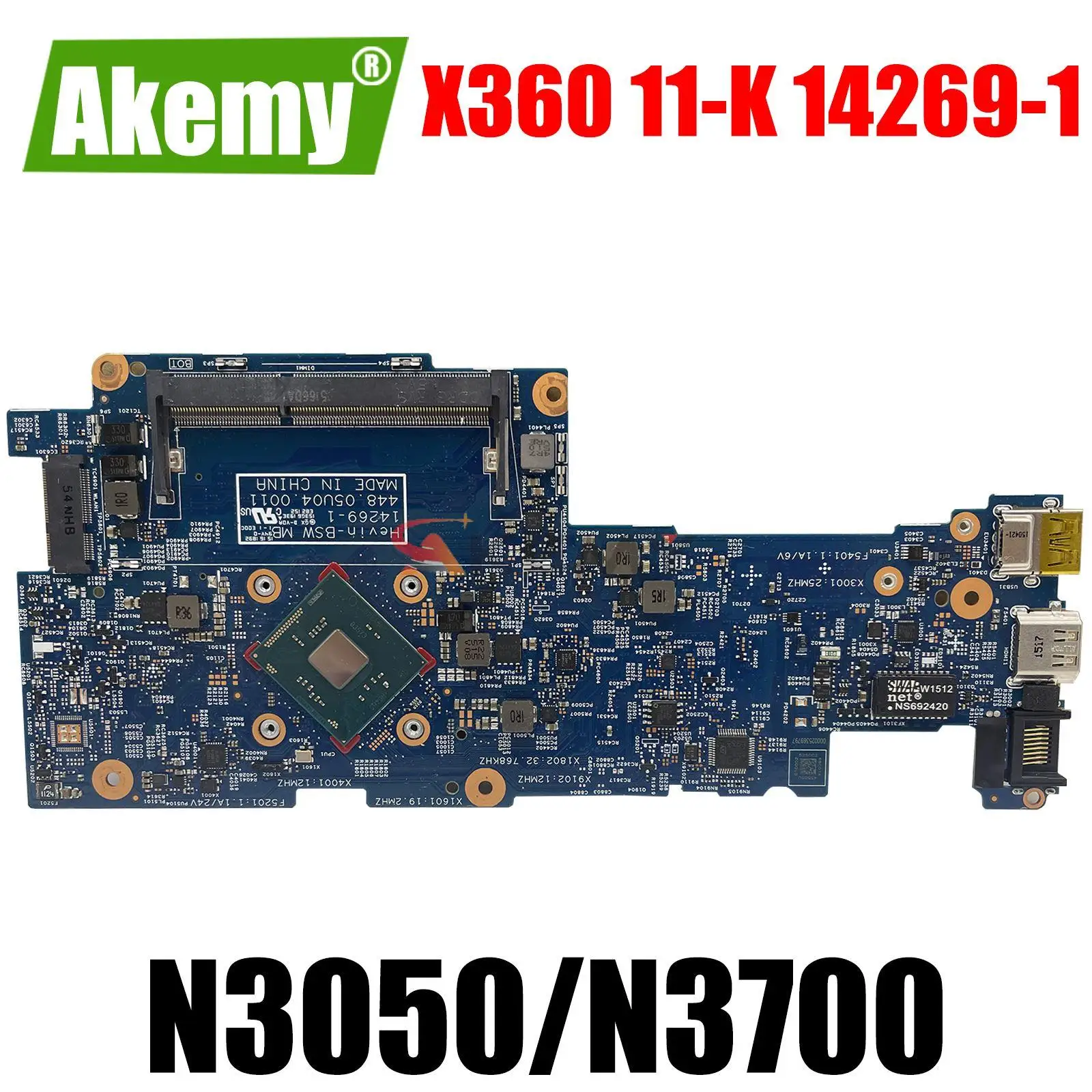 Материнская плата для HP Pavilion X360 11-K Celeron N3050 N3700, материнская плата 14269-1
Материнская плата для HP Pavilion X360 11-K Celeron N3050 N3700, материнская плата 14269-1