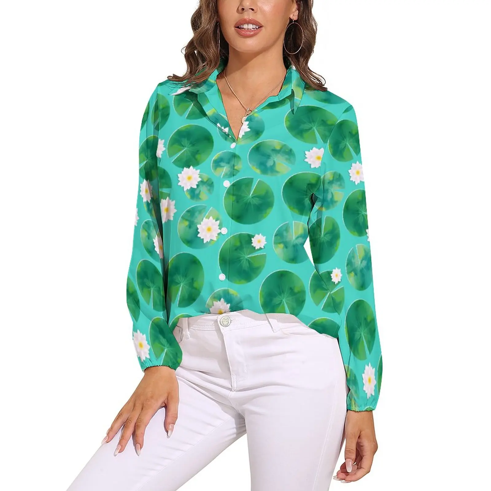 Water Lily Loose Blouse White Flowers Streetwear Oversized Blouses Female Long-Sleeve Funny Shirts Autumn Design Top
Water Lily Loose Blouse White Flowers Streetwear Oversized Blouses Female Long-Sleeve Funny Shirts Autumn Design Top