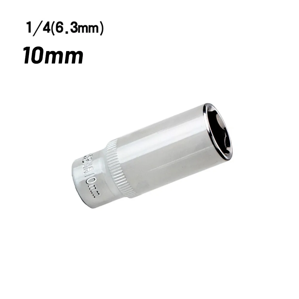 Attachment 1/4\" 6.35mm Drive Socket CVS Chrome Vanadium Steel Extension Square Tools 10mm Deep 6 Point New Hot
Attachment 1/4\" 6.35mm Drive Socket CVS Chrome Vanadium Steel Extension Square Tools 10mm Deep 6 Point New Hot