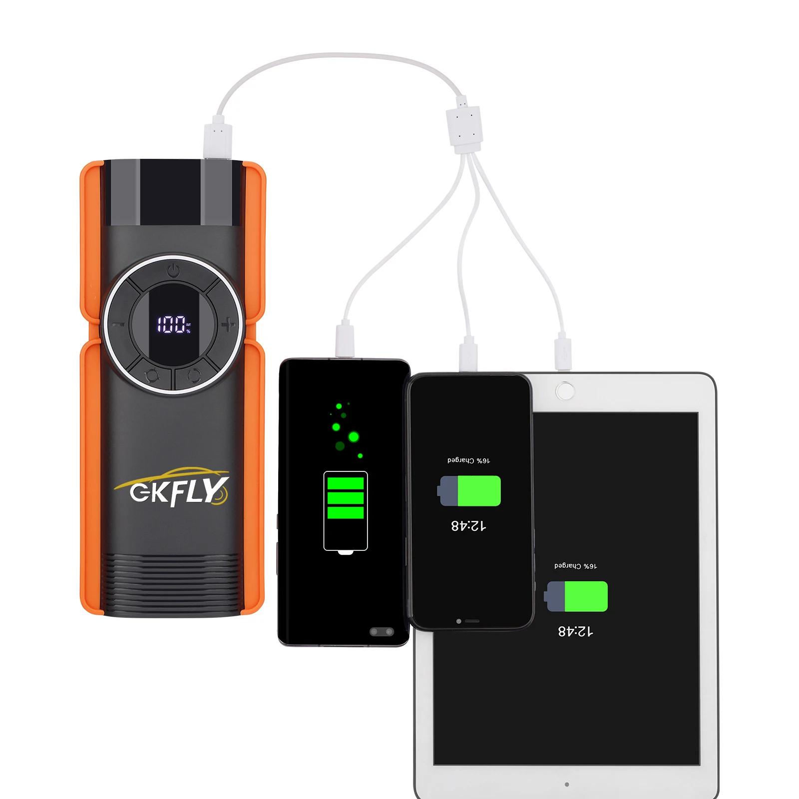 GKFLY Car Jump Starter Air Compressor Portable Power Bank Electric Tyre Inflator Pump With LED Lamp For Motorcycle Bicycle Tire
GKFLY Car Jump Starter Air Compressor Portable Power Bank Electric Tyre Inflator Pump With LED Lamp For Motorcycle Bicycle Tire