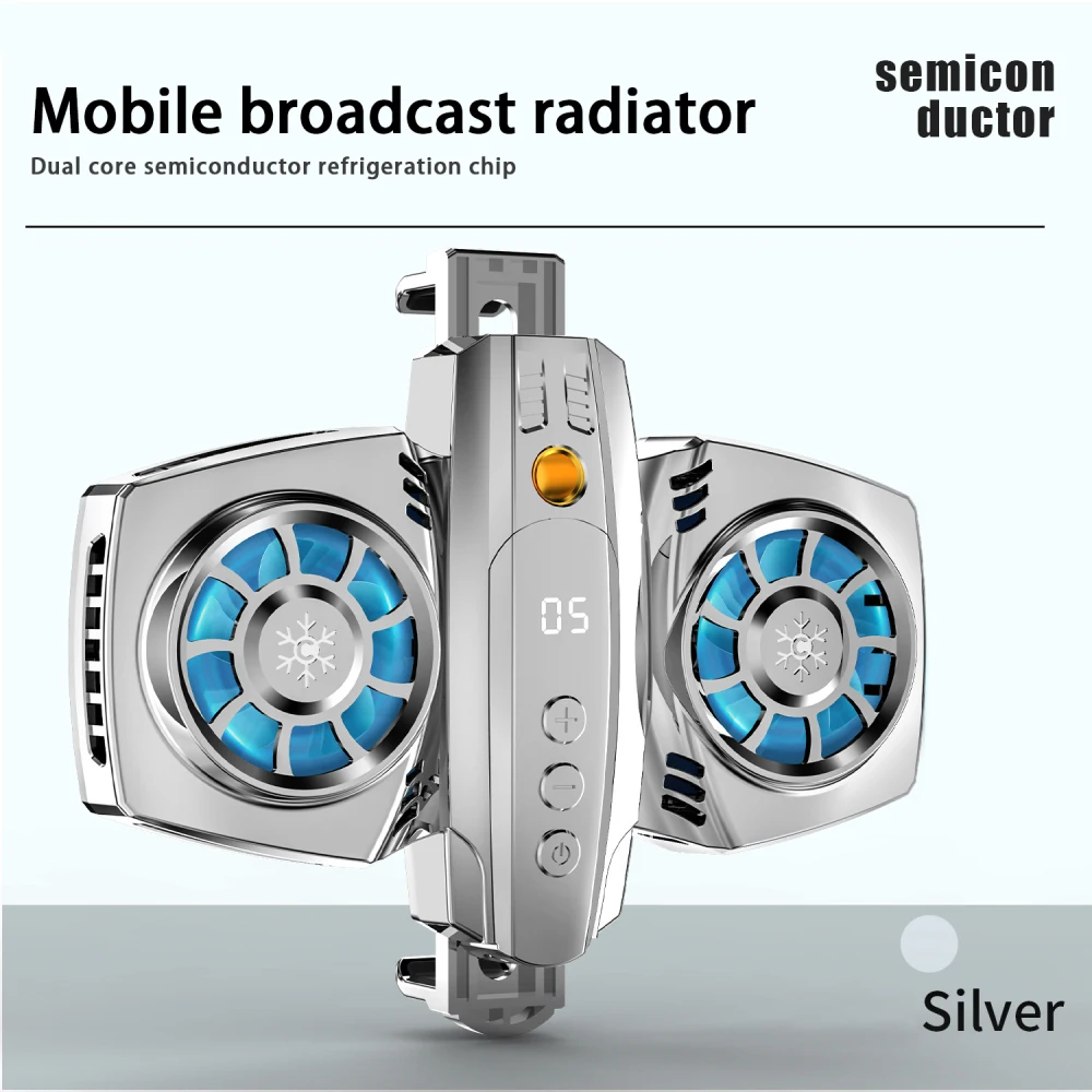 Portable Dual Cooling Fan Phone Cooler Mobile Phone Radiator Rgb Colorful Lights Cell Phone Cool Heat Sink
Portable Dual Cooling Fan Phone Cooler Mobile Phone Radiator Rgb Colorful Lights Cell Phone Cool Heat Sink