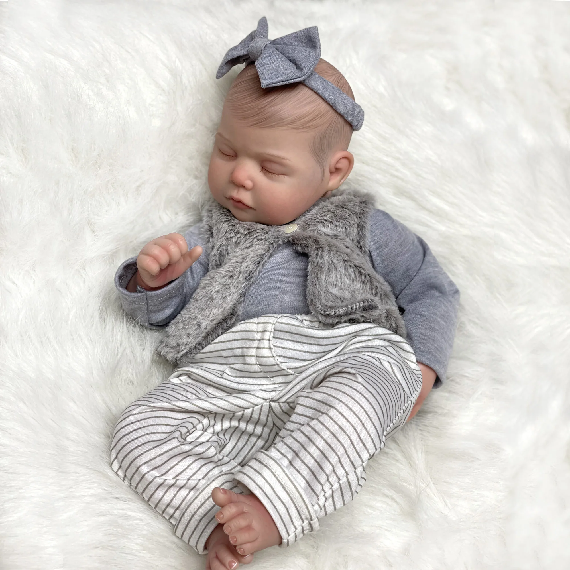 22 inch Reborn Dolls Closed Eyes Realistic Newborn Baby Toy For Children Boneca Renascida Brinquedo Bebe Para Crianças
22 inch Reborn Dolls Closed Eyes Realistic Newborn Baby Toy For Children Boneca Renascida Brinquedo Bebe Para Crianças